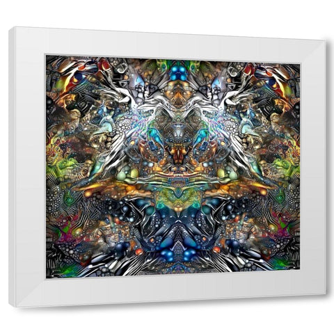 Khepri White Modern Wood Framed Art Print by Gavidia, Pedro