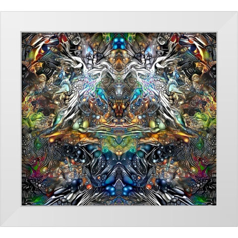 Khepri White Modern Wood Framed Art Print by Gavidia, Pedro