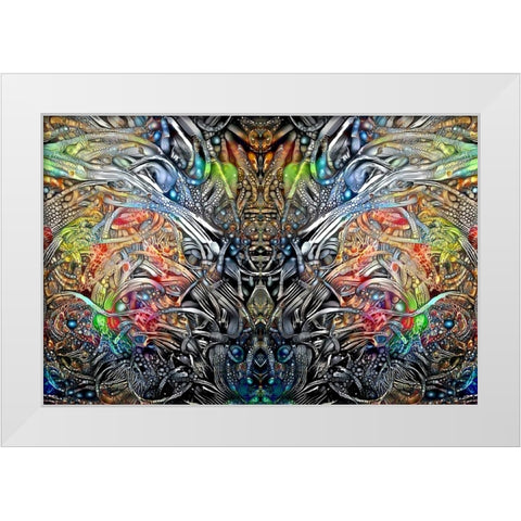 King of the Crickets White Modern Wood Framed Art Print by Gavidia, Pedro