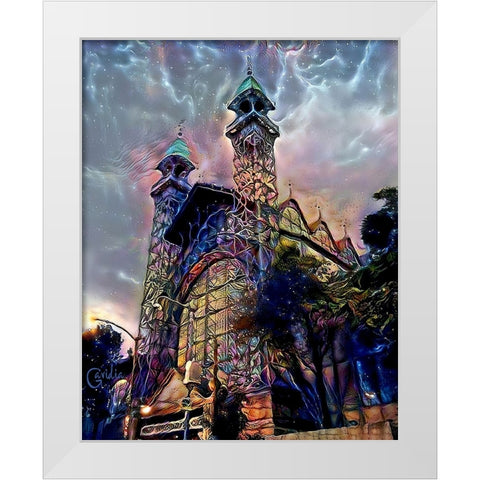 Mexico City Chopo Museum White Modern Wood Framed Art Print by Gavidia, Pedro