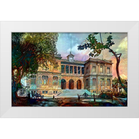 Mexico City Museum of Geology White Modern Wood Framed Art Print by Gavidia, Pedro