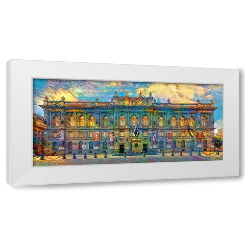 Mexico City National Museum of Art White Modern Wood Framed Art Print by Gavidia, Pedro