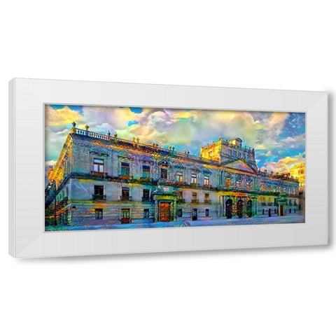 Mexico City Palace of Mines White Modern Wood Framed Art Print by Gavidia, Pedro
