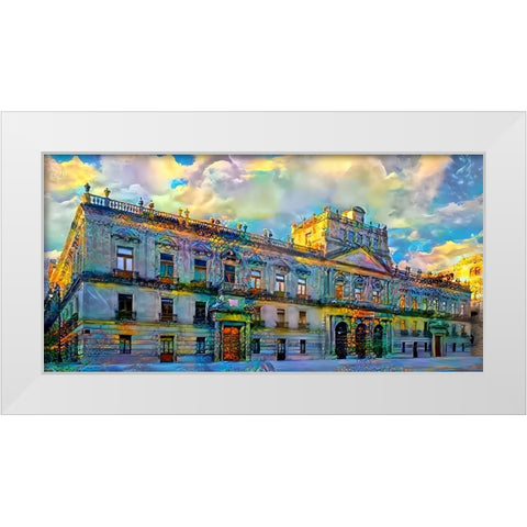 Mexico City Palace of Mines White Modern Wood Framed Art Print by Gavidia, Pedro