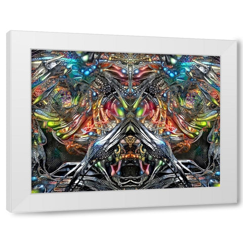 Offender White Modern Wood Framed Art Print by Gavidia, Pedro
