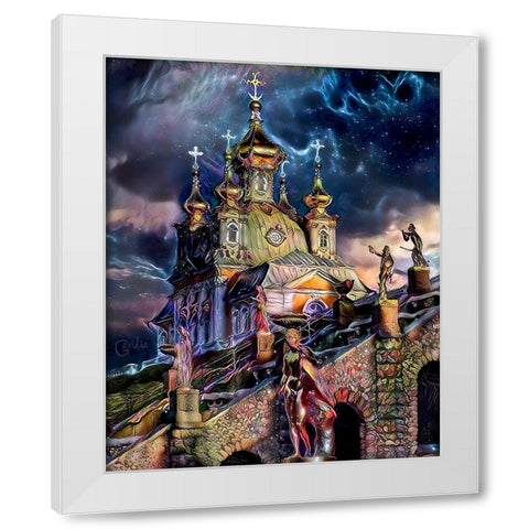 Saint Petersburg Russia Peterhof Palace White Modern Wood Framed Art Print by Gavidia, Pedro