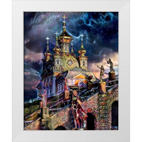 Saint Petersburg Russia Peterhof Palace White Modern Wood Framed Art Print by Gavidia, Pedro