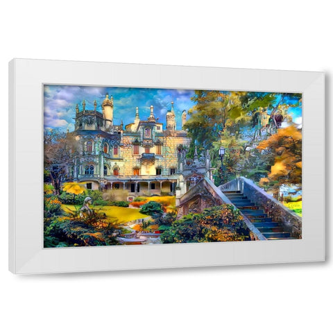 Sintra Portugal Quinta de Regaleira White Modern Wood Framed Art Print by Gavidia, Pedro