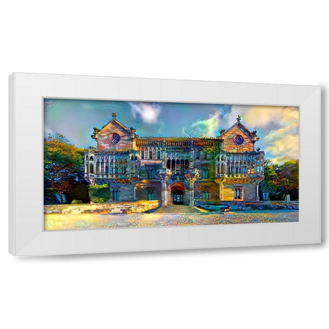 Comillas Spain Palacio de Sobrellano Palace White Modern Wood Framed Art Print by Gavidia, Pedro