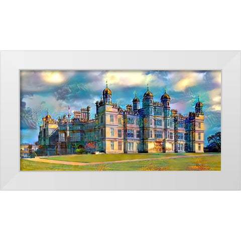 England Stamford Lincolnshire Burghley House White Modern Wood Framed Art Print by Gavidia, Pedro