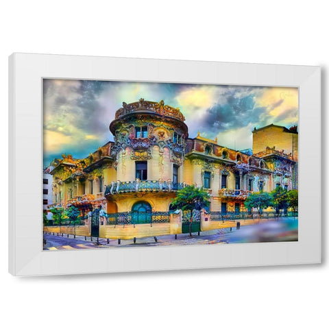 Madrid Spain Longoria Palace White Modern Wood Framed Art Print by Gavidia, Pedro