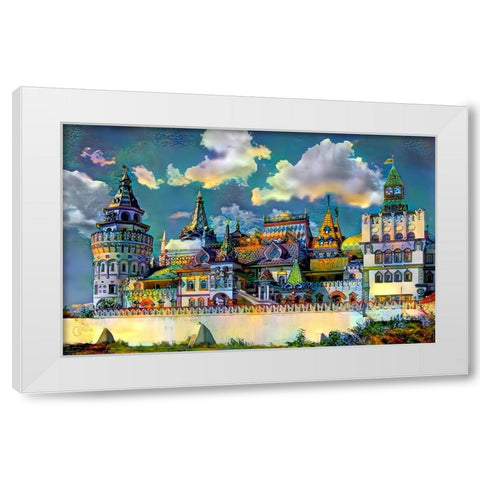 Moscow Russia Izmailovsky Market White Modern Wood Framed Art Print by Gavidia, Pedro