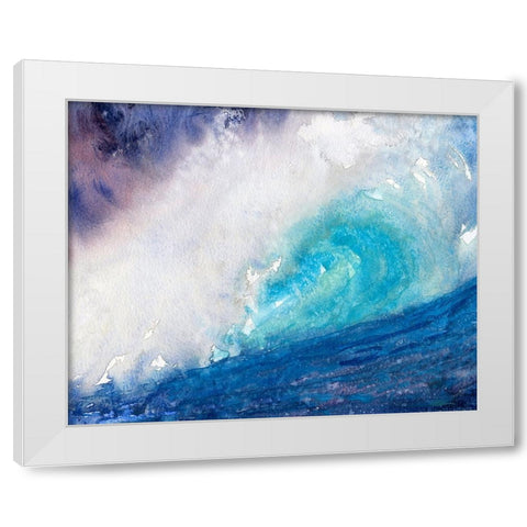 Surf Day White Modern Wood Framed Art Print by Randy Noble Fine Art