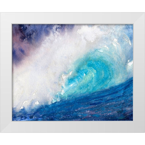 Surf Day White Modern Wood Framed Art Print by Randy Noble Fine Art
