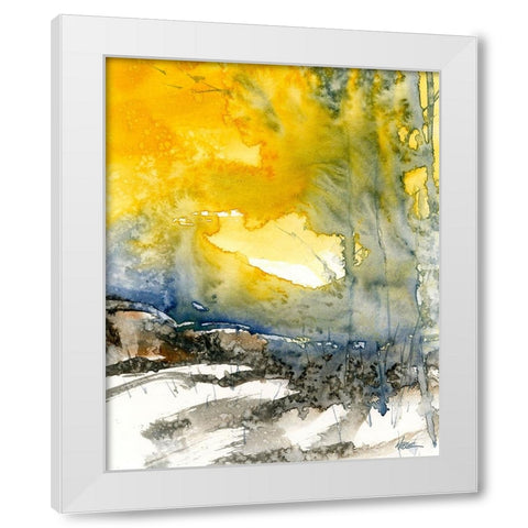 Winters Sun White Modern Wood Framed Art Print by Randy Noble Fine Art