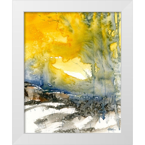 Winters Sun White Modern Wood Framed Art Print by Randy Noble Fine Art
