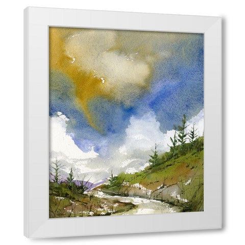 Yellow Sky White Modern Wood Framed Art Print by Randy Noble Fine Art