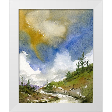 Yellow Sky White Modern Wood Framed Art Print by Randy Noble Fine Art