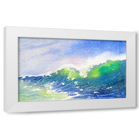 Curl White Modern Wood Framed Art Print by Randy Noble Fine Art
