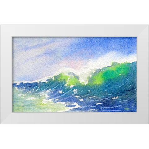 Curl White Modern Wood Framed Art Print by Randy Noble Fine Art