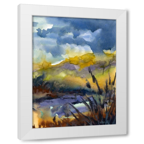 Spring Foothills White Modern Wood Framed Art Print by Randy Noble Fine Art