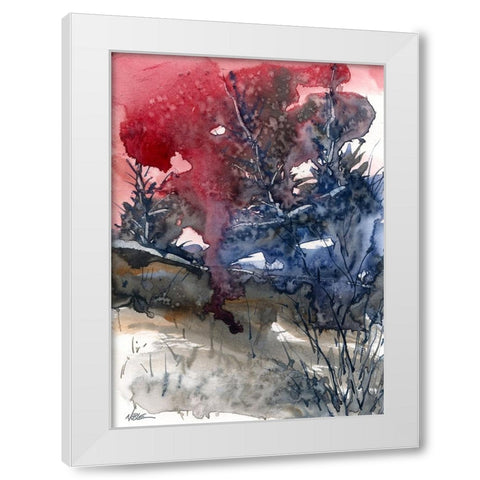Storm Of Red White Modern Wood Framed Art Print by Randy Noble Fine Art