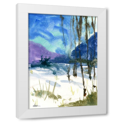 Winters Last Days White Modern Wood Framed Art Print by Randy Noble Fine Art