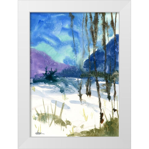 Winters Last Days White Modern Wood Framed Art Print by Randy Noble Fine Art