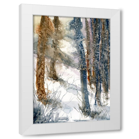Forest Snow White Modern Wood Framed Art Print by Randy Noble Fine Art