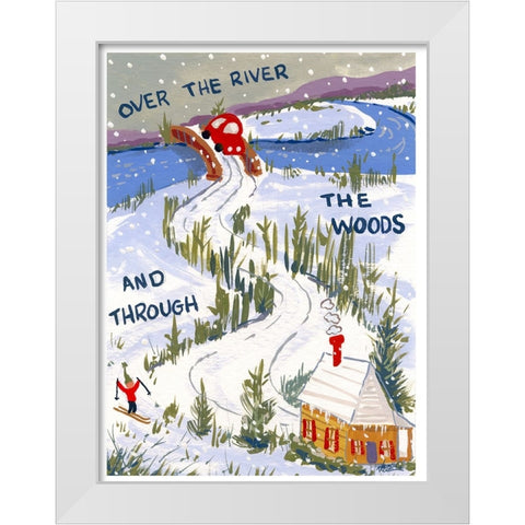 Over The River White Modern Wood Framed Art Print by Randy Noble Fine Art