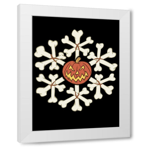 Pumpkin Bones White Modern Wood Framed Art Print by Randy Noble Fine Art