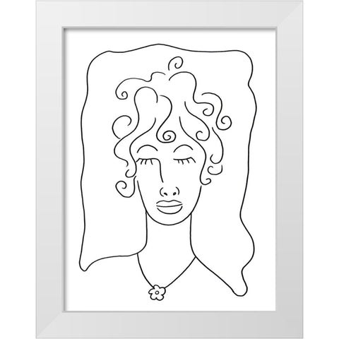 Outline 1 White Modern Wood Framed Art Print by Randy Noble Fine Art