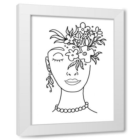 Outline 2 White Modern Wood Framed Art Print by Randy Noble Fine Art