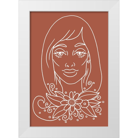 Outline 4 White Modern Wood Framed Art Print by Randy Noble Fine Art