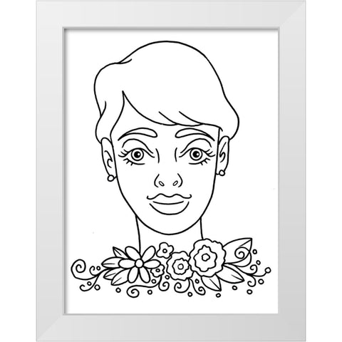 Outline 5 White Modern Wood Framed Art Print by Randy Noble Fine Art