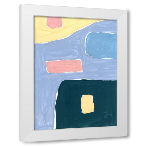 Pastel Palette 1 White Modern Wood Framed Art Print by Randy Noble Fine Art