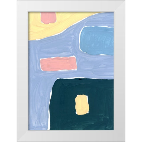 Pastel Palette 1 White Modern Wood Framed Art Print by Randy Noble Fine Art