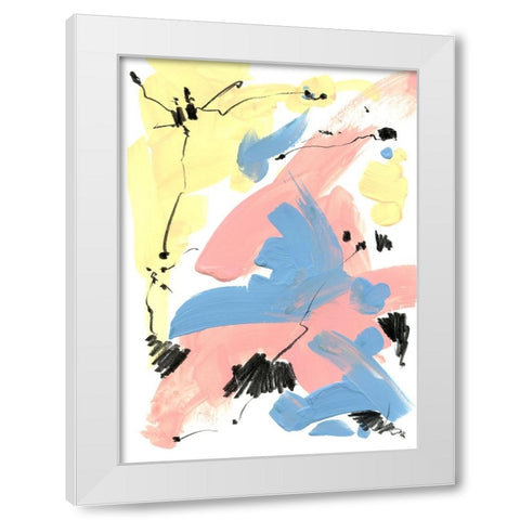 Pastel Palette 7 White Modern Wood Framed Art Print by Randy Noble Fine Art