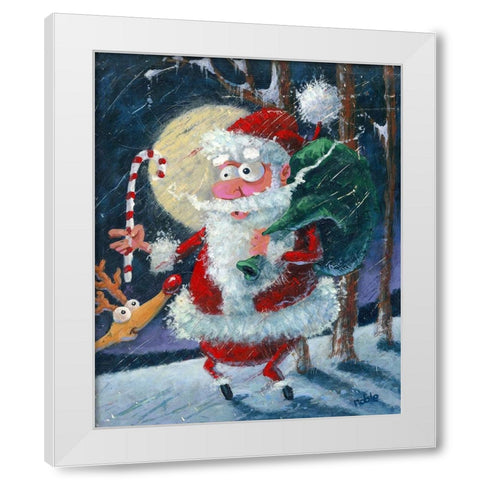 Night Delivery White Modern Wood Framed Art Print by Randy Noble Fine Art
