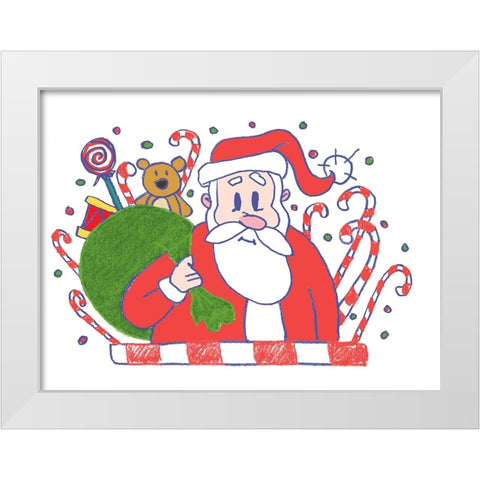 Santas Runhr White Modern Wood Framed Art Print by Randy Noble Fine Art