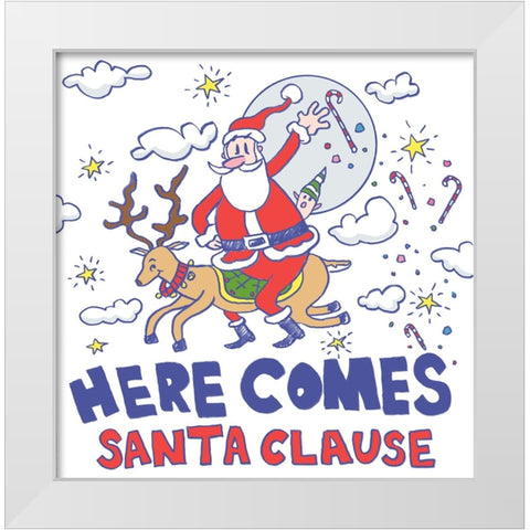 Santas Treats Final White Modern Wood Framed Art Print by Randy Noble Fine Art