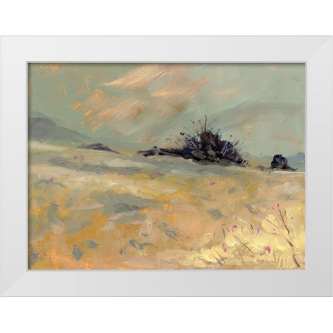 Flower Valley White Modern Wood Framed Art Print by Randy Noble Fine Art