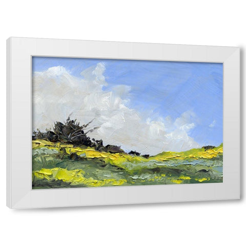 Spring Showers White Modern Wood Framed Art Print by Randy Noble Fine Art