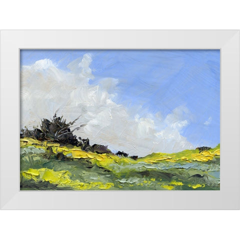 Spring Showers White Modern Wood Framed Art Print by Randy Noble Fine Art