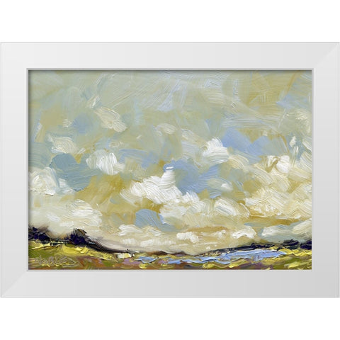 Summer Lake White Modern Wood Framed Art Print by Randy Noble Fine Art