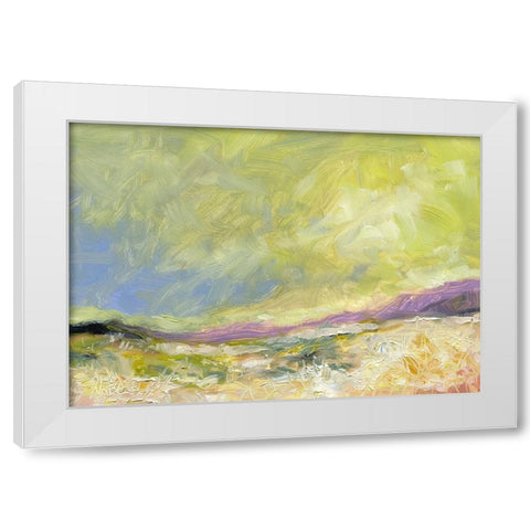 Golden Valley White Modern Wood Framed Art Print by Randy Noble Fine Art