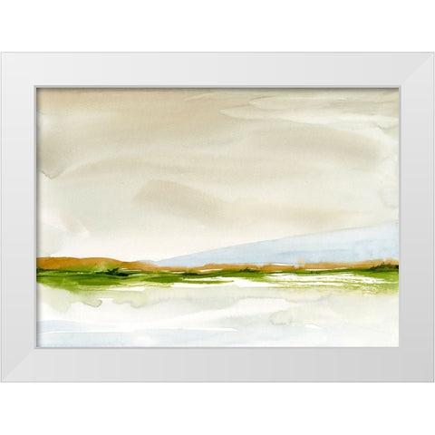 Snowy Walk White Modern Wood Framed Art Print by Randy Noble Fine Art