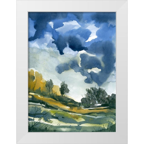 Summer Showers White Modern Wood Framed Art Print by Randy Noble Fine Art