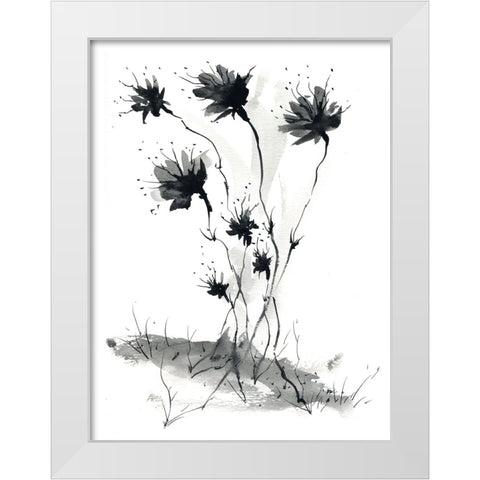 Spring Sprouts White Modern Wood Framed Art Print by Randy Noble Fine Art