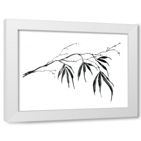 Tropical Branch White Modern Wood Framed Art Print by Randy Noble Fine Art